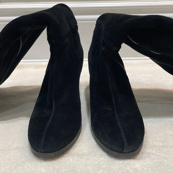 Franco Sarto Black Suede Boots - Picture 2 of 6